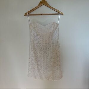 Betsey Johnson Cream Lace Midi Dress